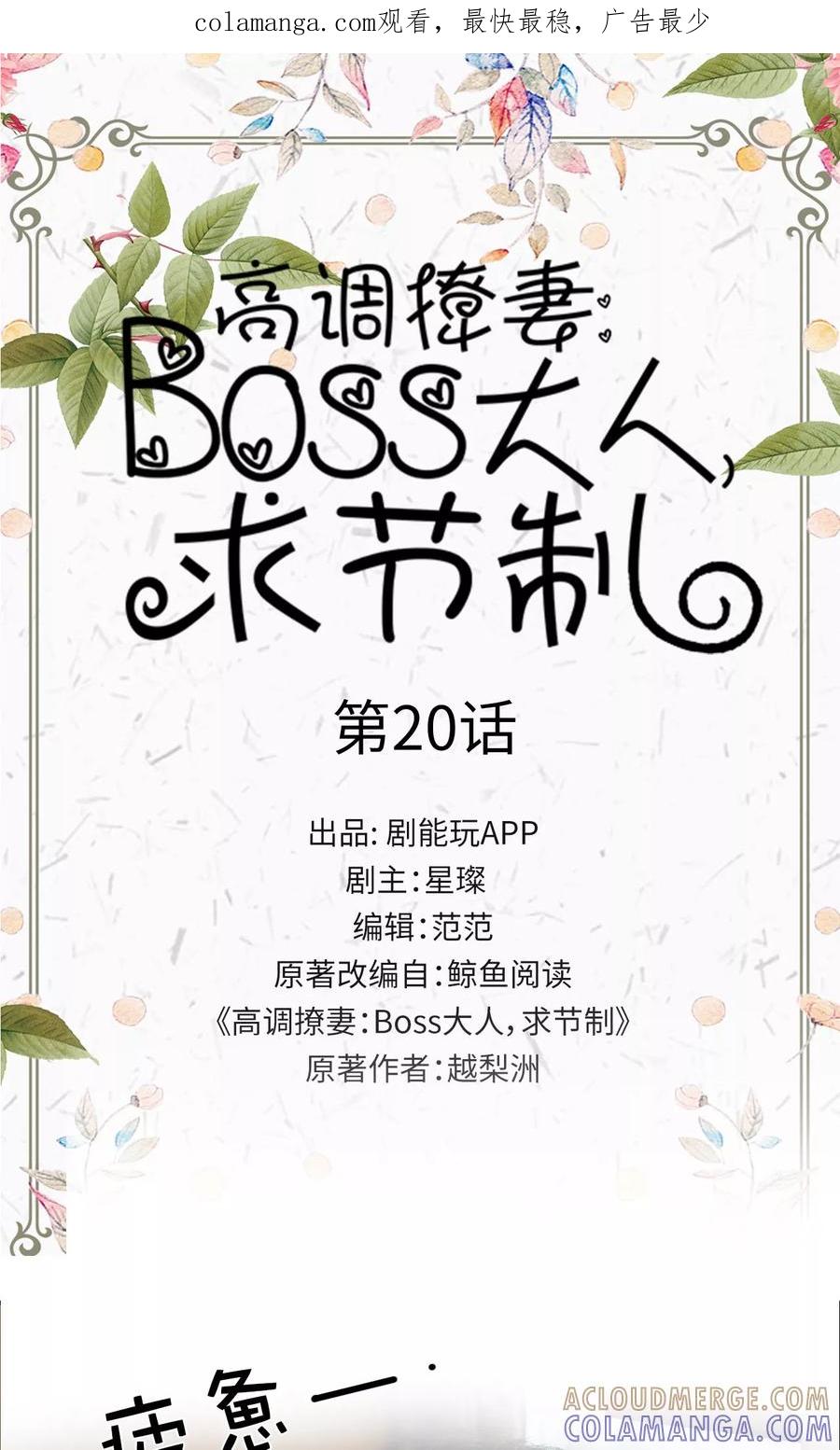 《高调撩妻：Boss大人，求节制》第20话 第1页