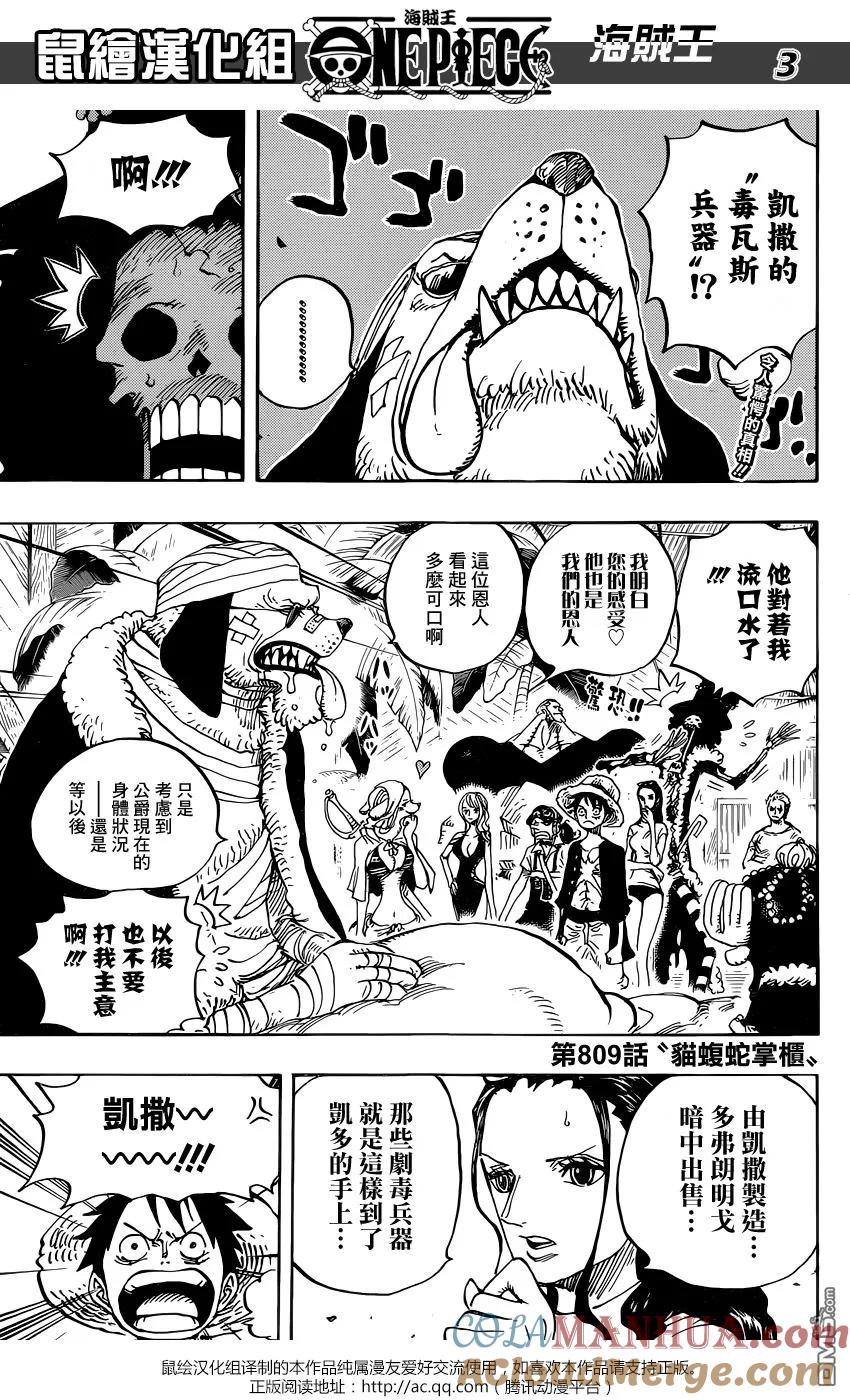 海贼王 第809话 猫蝮蛇掌柜 第3页