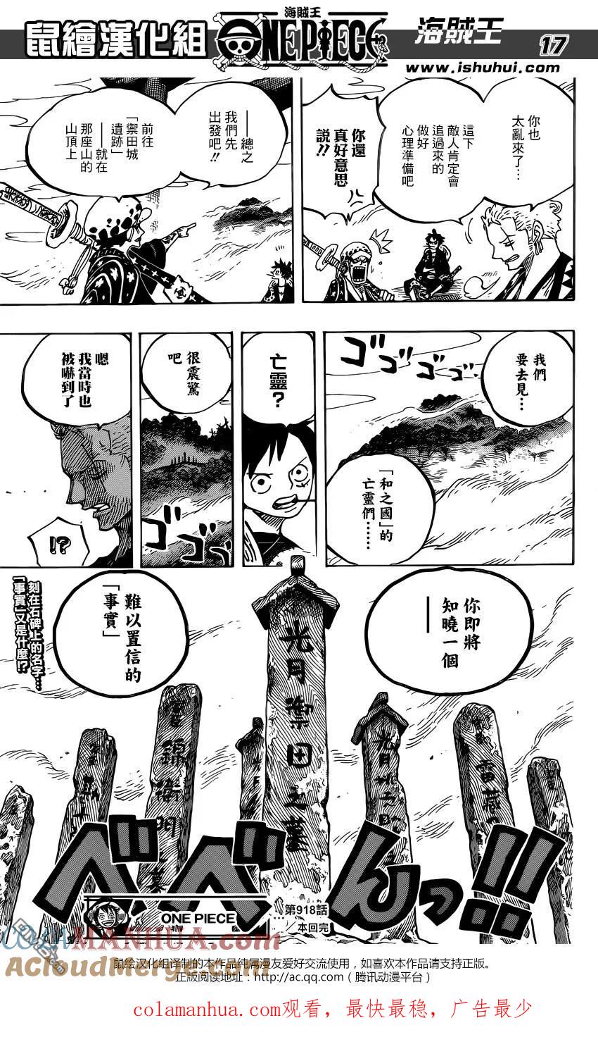 海贼王 第918话 路飞太郎的报恩 第17页
