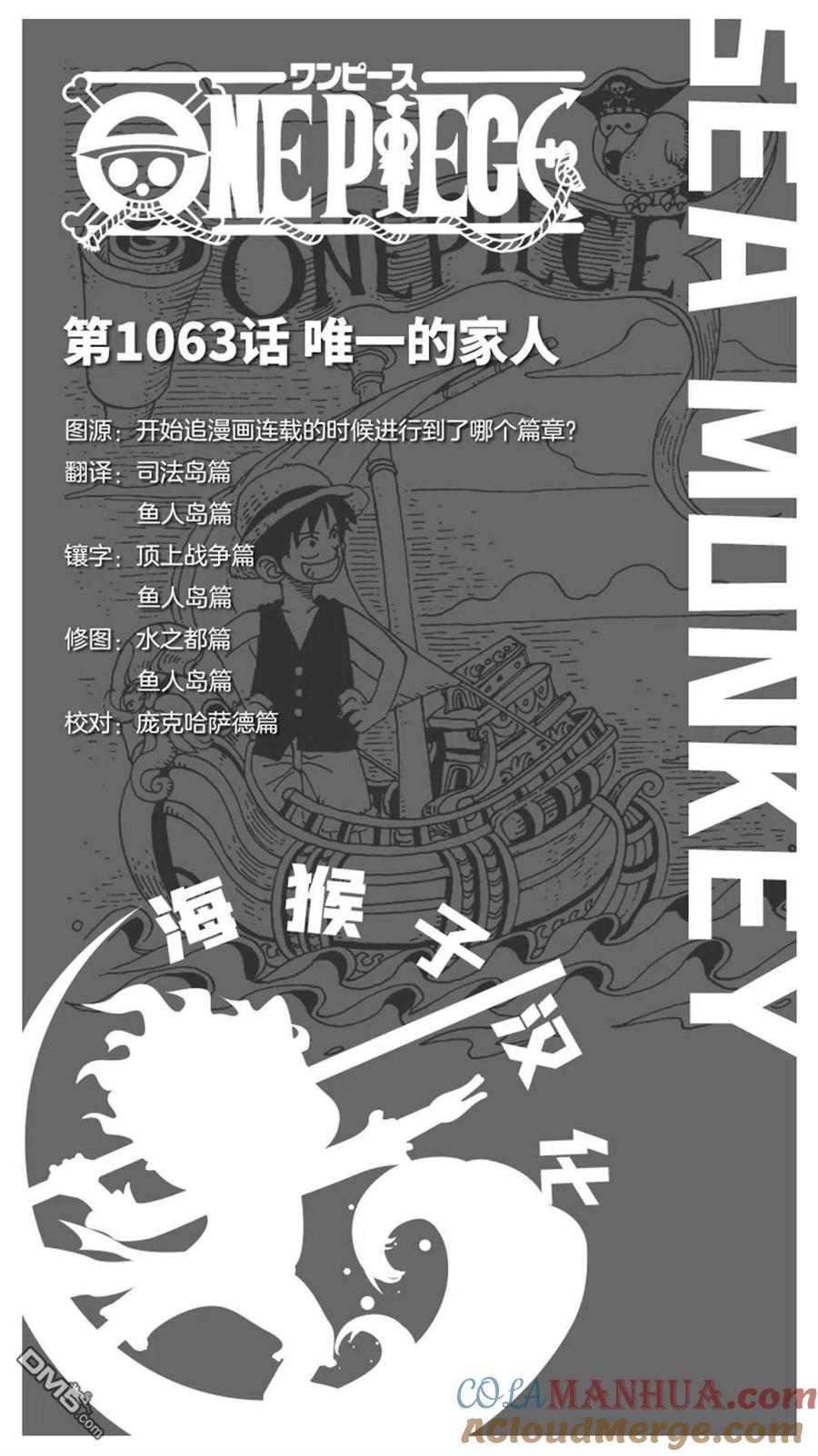 海贼王 第1063话 唯一的家人 第2页