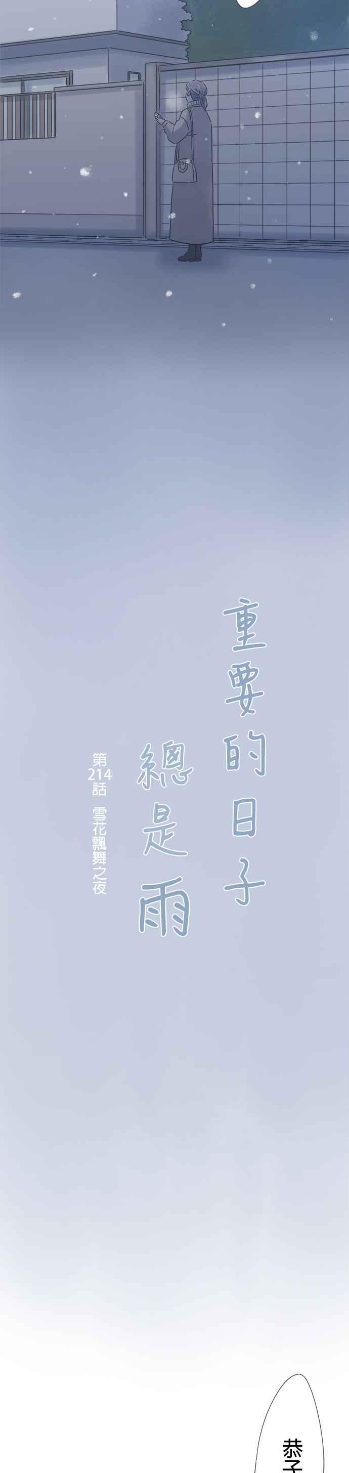 《重要的日子总是雨》第214话 雪花飘舞之夜 第2页