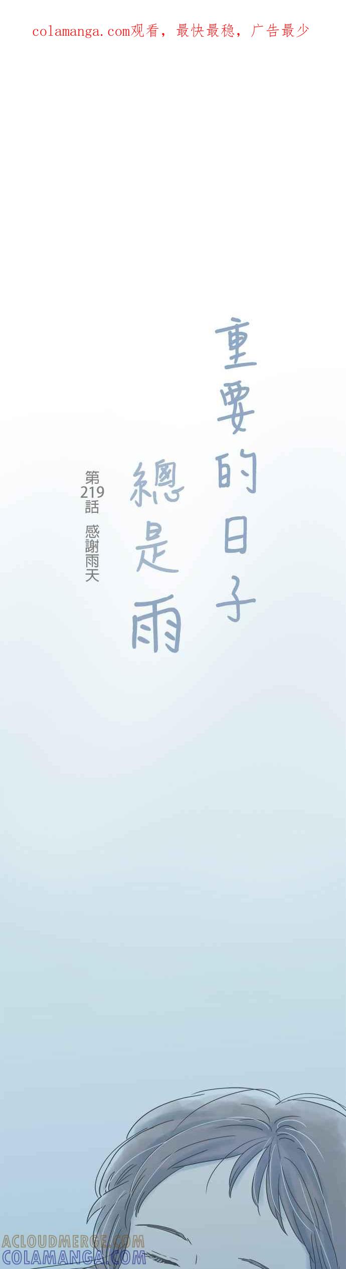 《重要的日子总是雨》第219话 感谢雨天 第1页