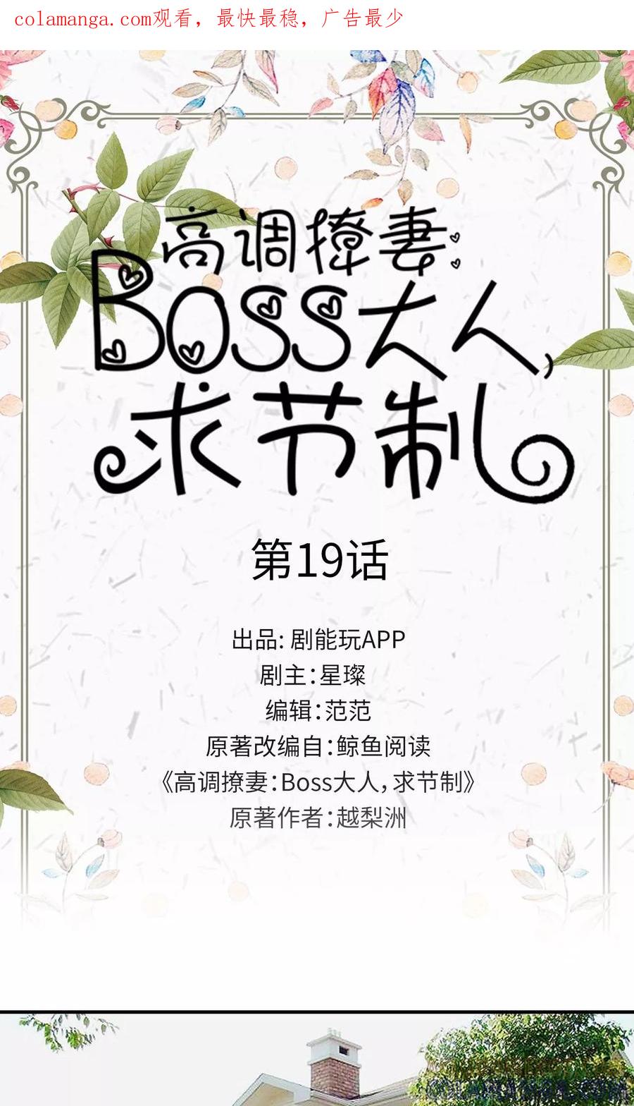 《高调撩妻：Boss大人，求节制》第19话 第1页