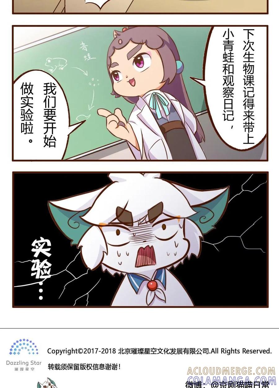 《京剧猫喵日常》第127话：白糖与小青蛙-突如其来的噩耗 第3页