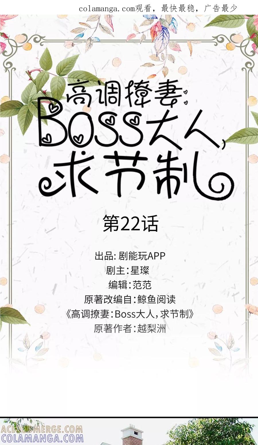 《高调撩妻：Boss大人，求节制》第22话 第1页