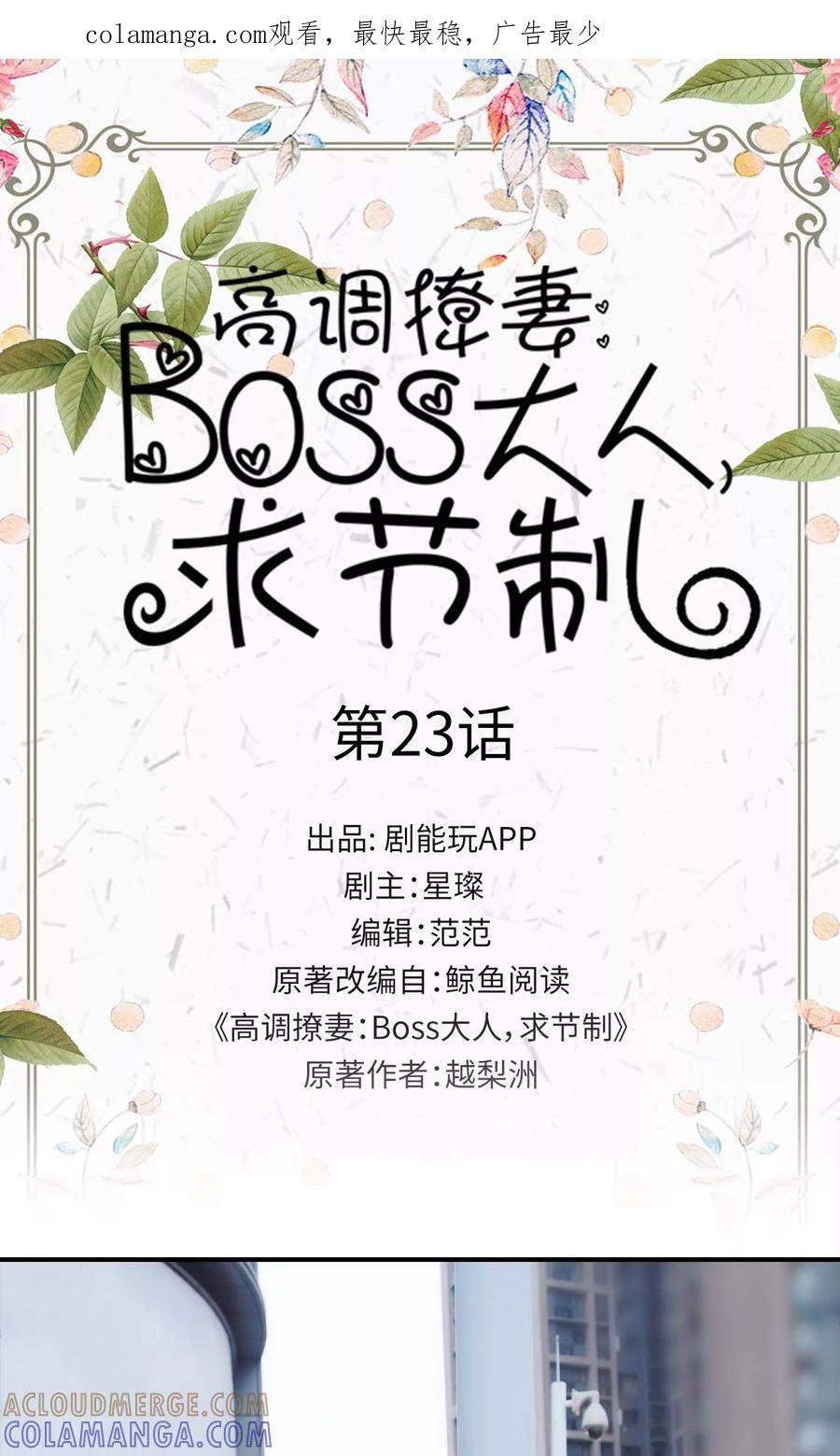 《高调撩妻：Boss大人，求节制》第23话 第1页