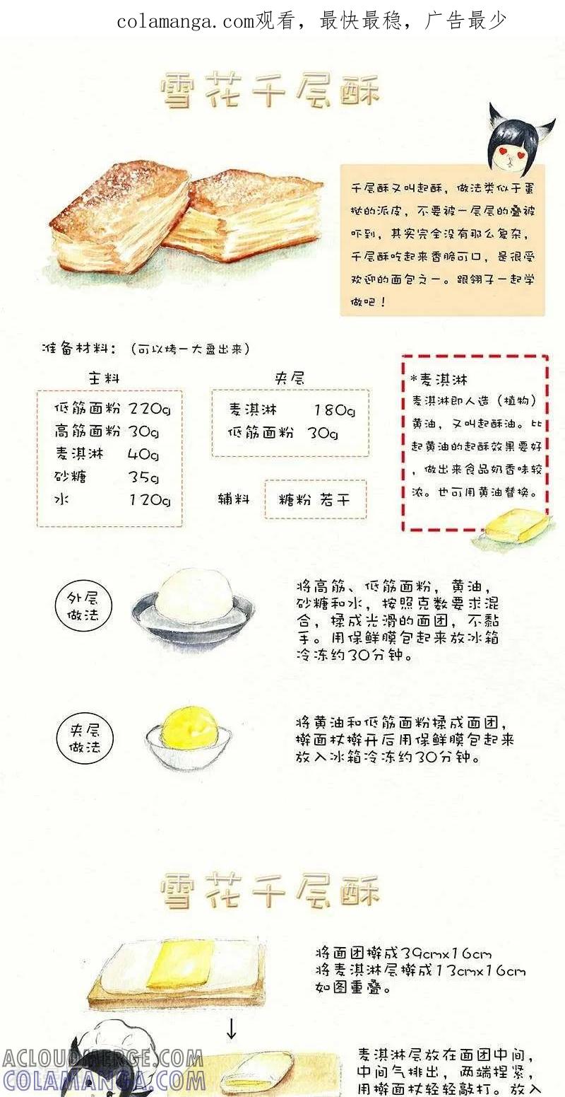 《翎子的吃货部落》第108话 雪花千层酥 第1页