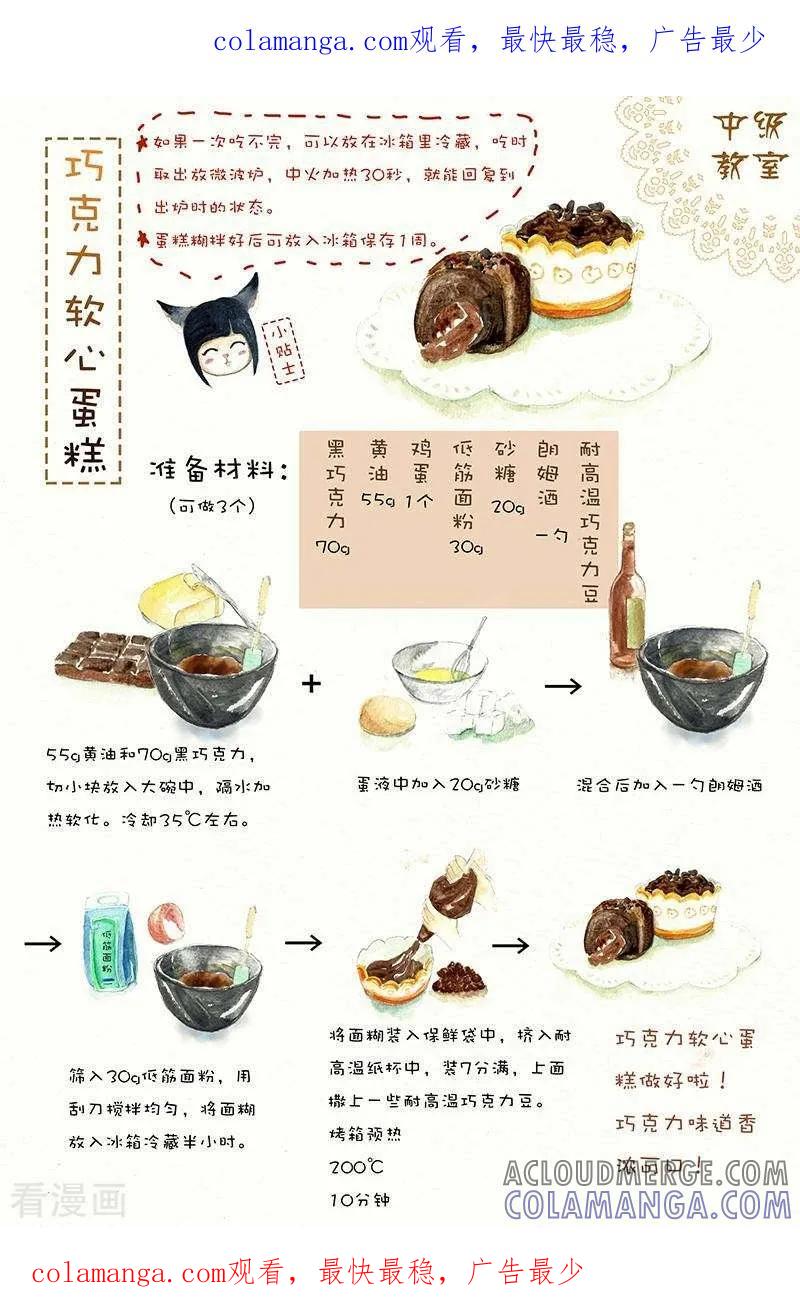 《翎子的吃货部落》第82话 巧克力软心蛋糕 第1页