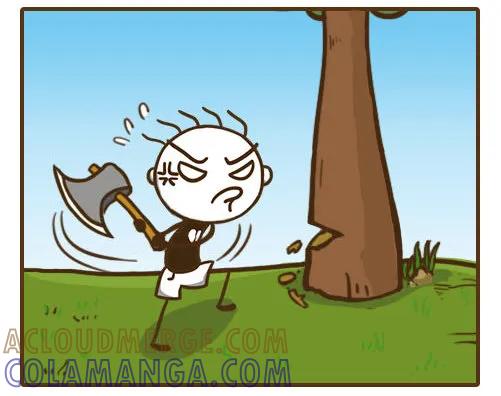 《史小坑漫画》苹果树太高，有什么办法能“摘”到 第4页