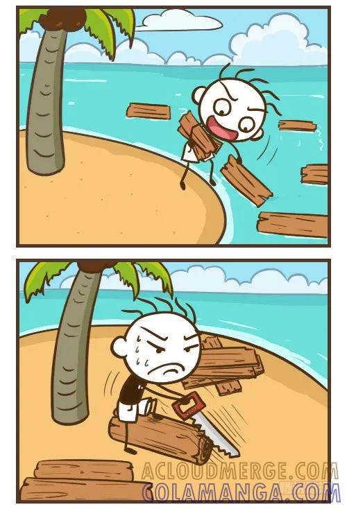 《史小坑漫画》学会造船就能荒岛求生？天真！ 第3页