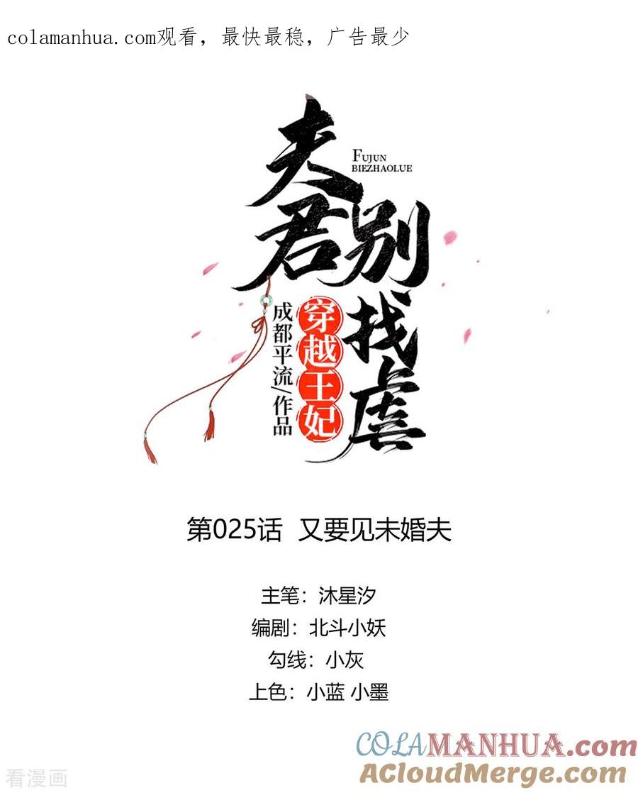 《穿越王妃，夫君别找虐》第25话 又要见未婚夫 第1页