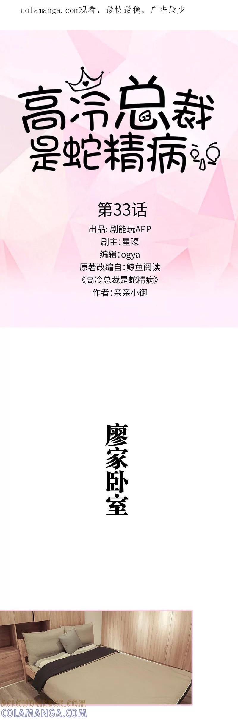 《高冷总裁是蛇精病》第33话 第1页