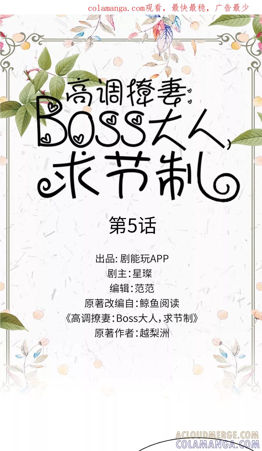 《高调撩妻：Boss大人，求节制》第5话 第1页