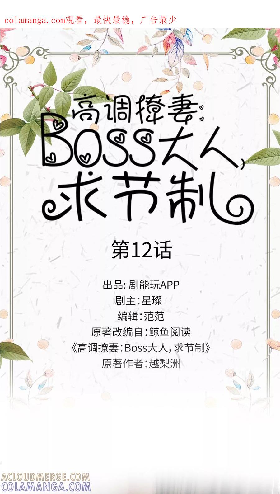 《高调撩妻：Boss大人，求节制》第12话 第1页