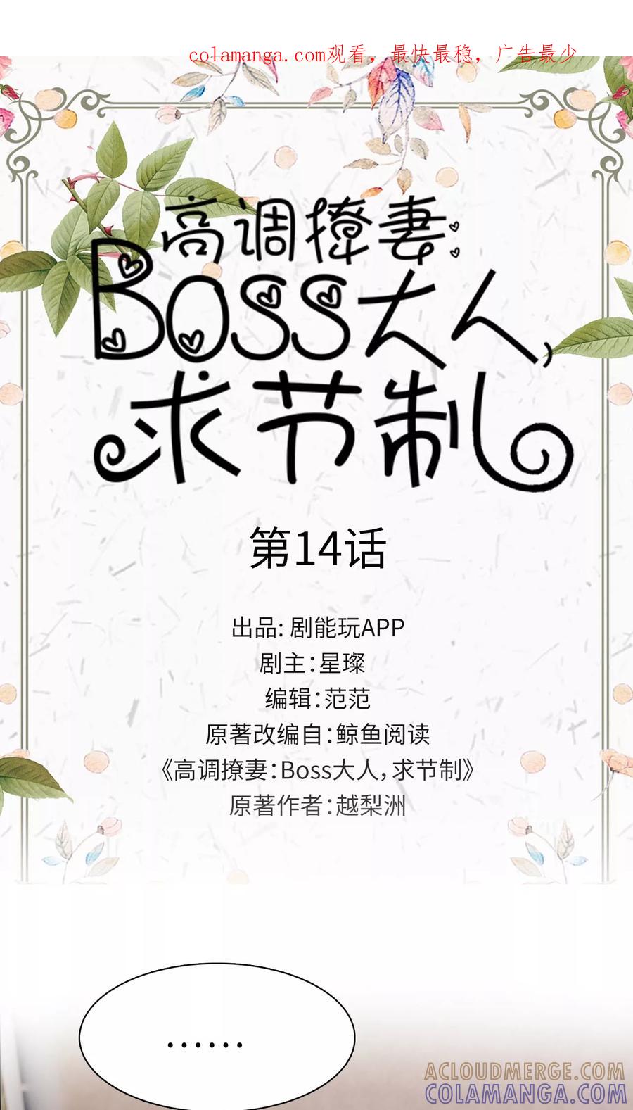 《高调撩妻：Boss大人，求节制》第14话 第1页