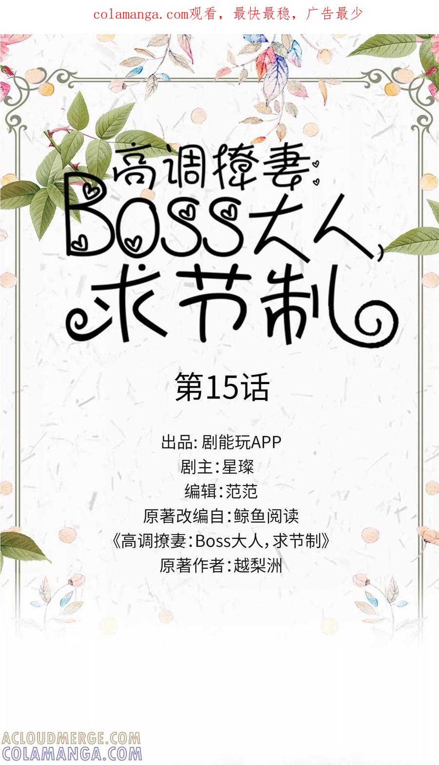 《高调撩妻：Boss大人，求节制》第15话 第1页