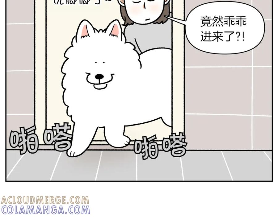 《我的狗子叫棉花》第47话 把狗狗引到浴室 第34页
