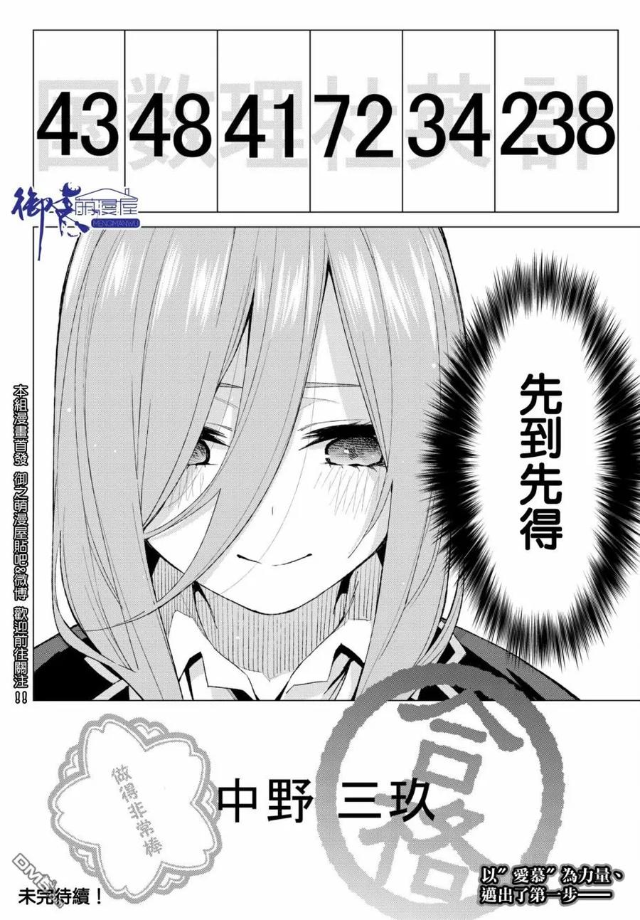 《五等分的花嫁》第55话 最后的考试之三玖的情况 第20页