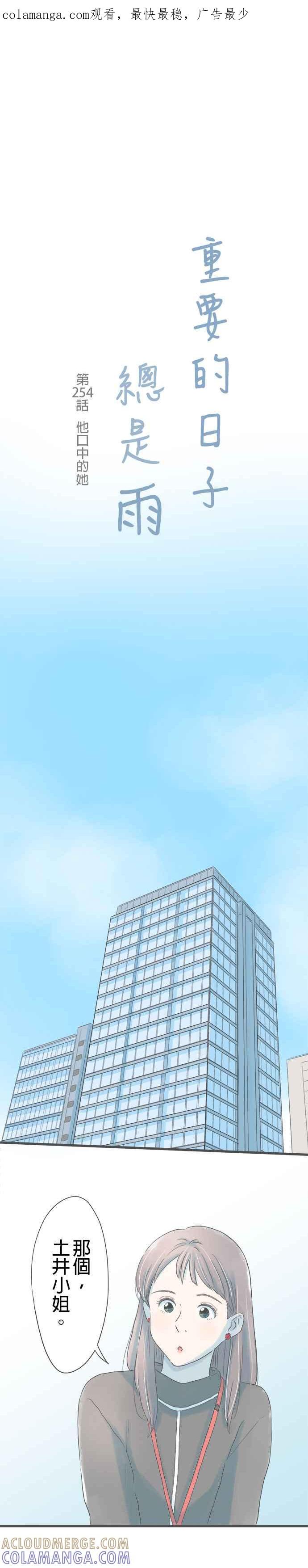 《重要的日子总是雨》第254话 他口中的她 第1页