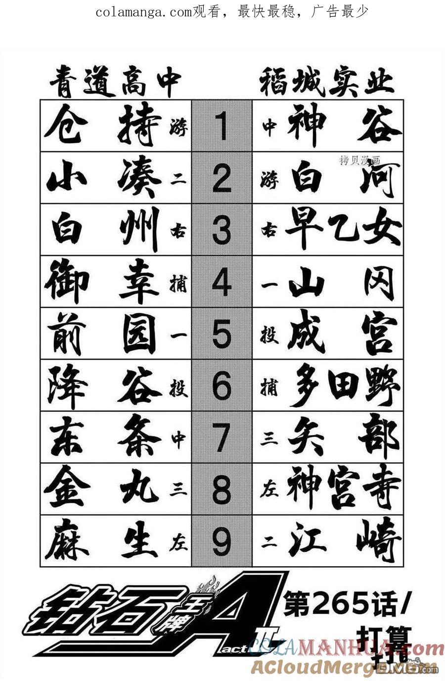 钻石王牌 - 第二季第265話 - 第1张图